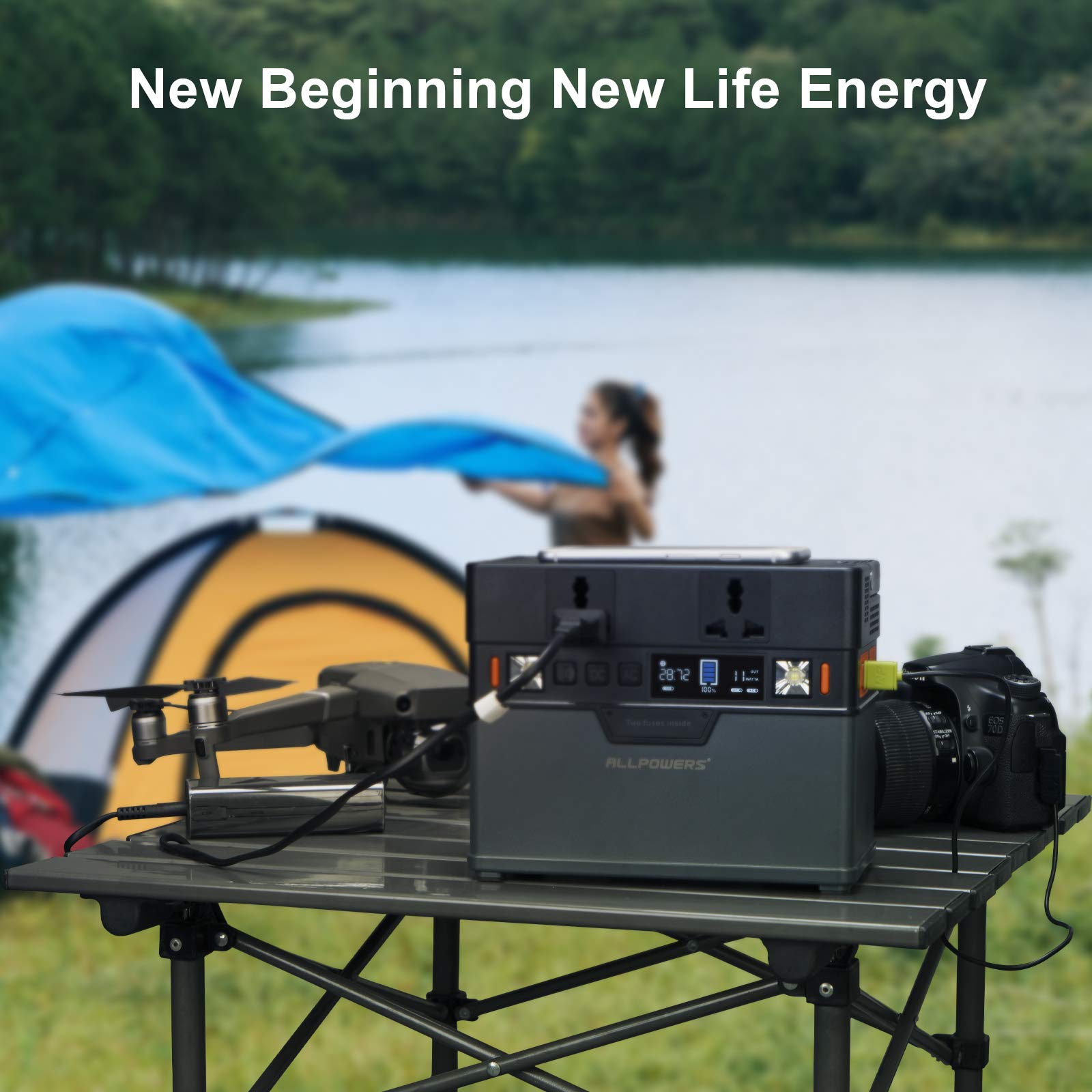 Buy ALLPOWERS Portable Generator 288Wh Power Station Emergency Power Supply with DC/AC Inverter