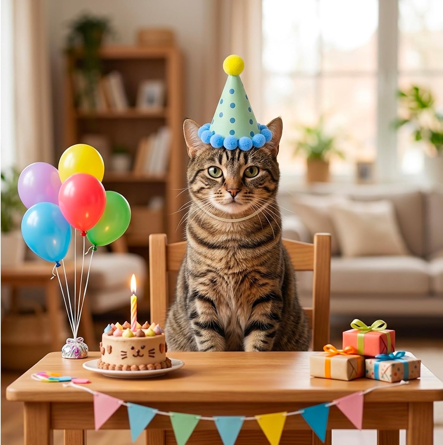 12Pcs Mini Party Hats for Stuffed Animals, Party Hats for Stuffed Animals, for Cat Dog Pet Birthday Decoration