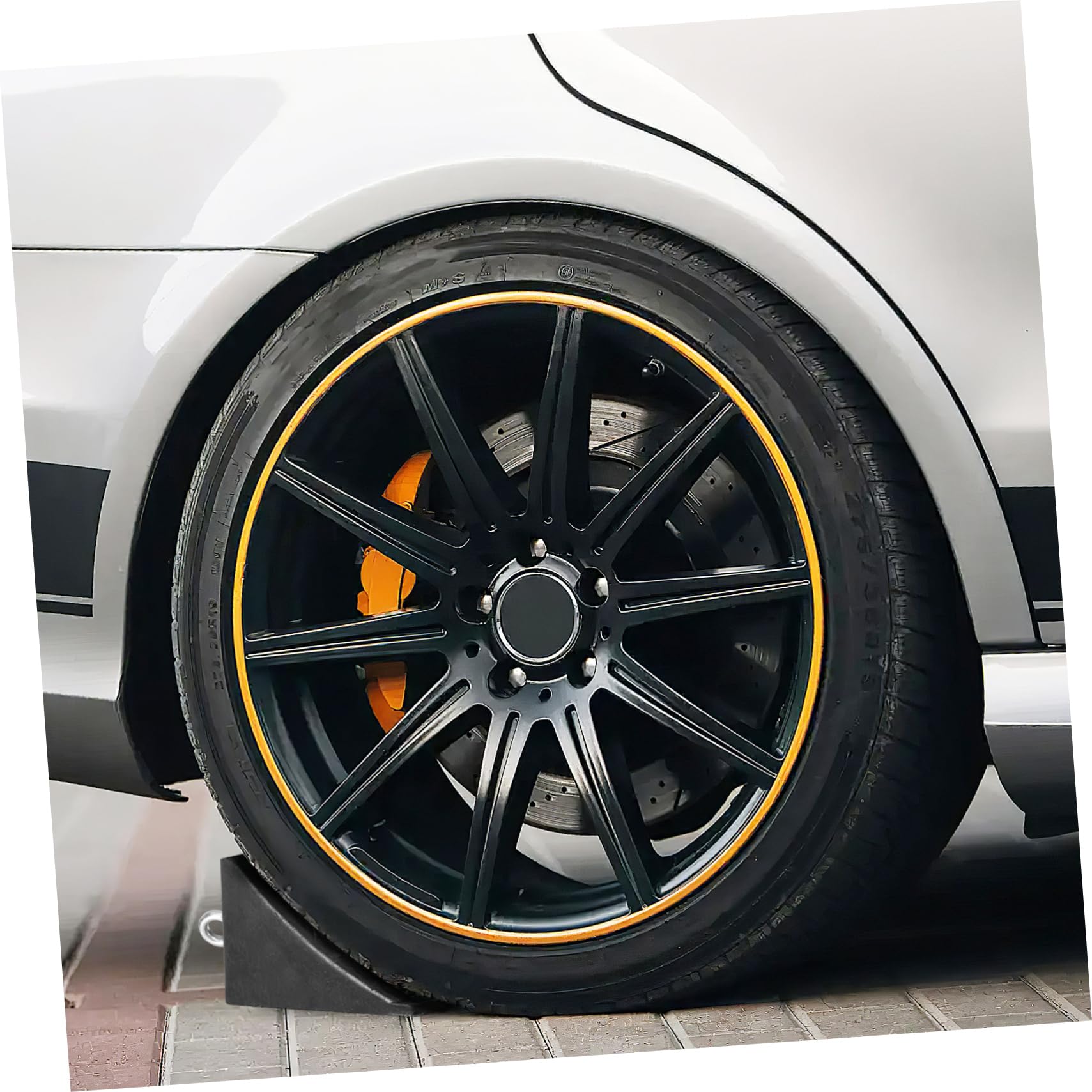Veemoon Gummi Radkeile Schwarz rutschfest 2 Stück für Wohnwagen und Anhänger für Garage und Verladerampe