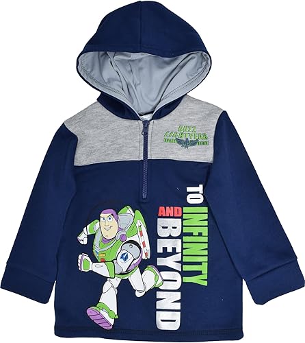 Miniatura 7 de Disney Sudadera con capucha de forro polar con media cremallera para bebés y niños grandes (12 meses - 18-20)