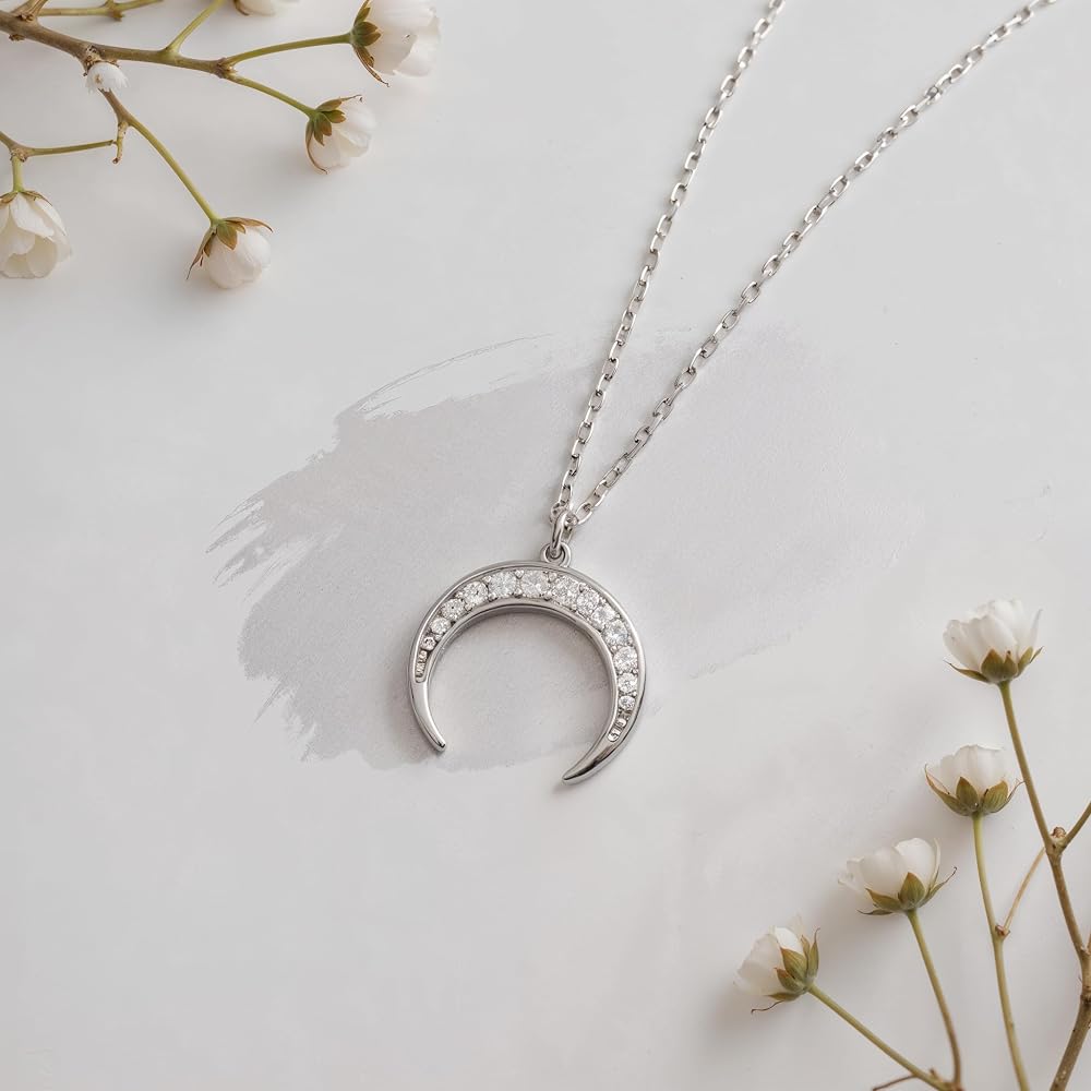 Sofia Milani – Collana Donna In Argento 925 Con Zircone, Ciondolo A Luna, Rodiata, Ipoallergenica, 50258 - 2