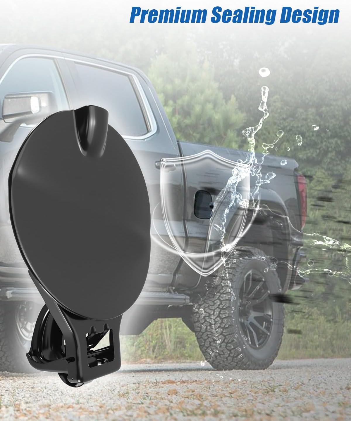 Fuel Filler Door Gas Tank Cap Cover Compatible with GMC Sierra 1500 2014-2018 5.5 Ft Box Replace 22776831