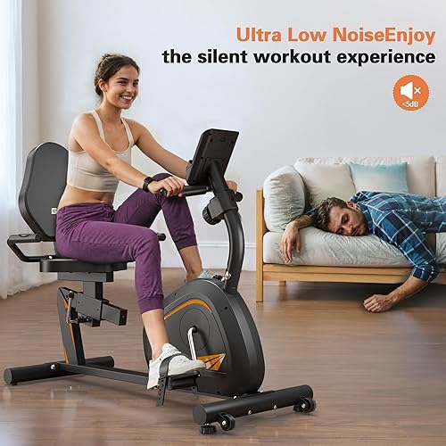 Miniatura 4 de Bicicleta estática plegable, bicicleta estacionaria 4 en 1 para entrenamiento en casa con resistencia ajustable de 16 niveles, bicicleta de ciclismo