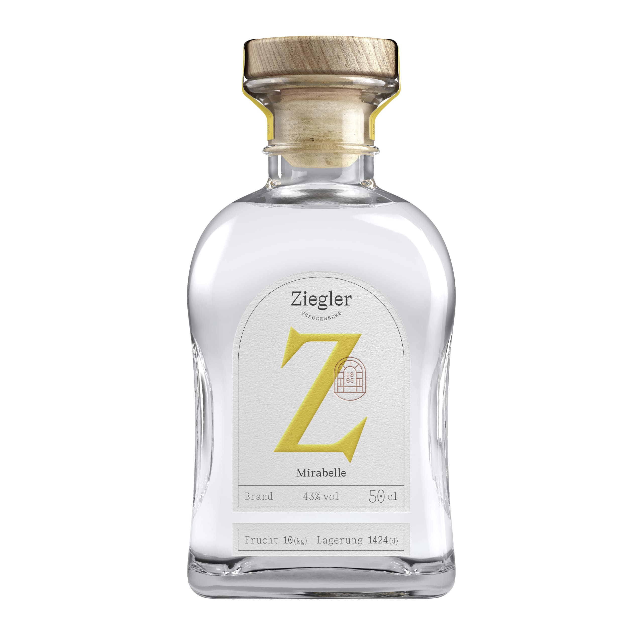 Ziegler Mirabelle Obstbrand 43% (1x 0,5l) - Edler Mirabellenbrand mit feinem Steinobstaroma