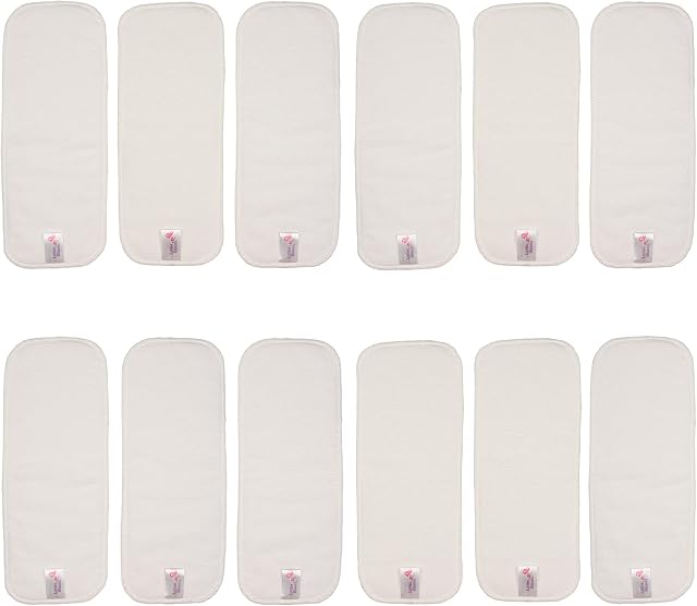Littles and Bloomz 12 Microfibre Reusable Nappy Insert Cloth Diaper Booster, MF12