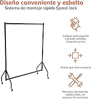 Vista 3 de Yaxa Basics Perchero enrollable resistente, para ropa colgante, organizador y almacenamiento, 1,21 x 1,52 m - Negro
