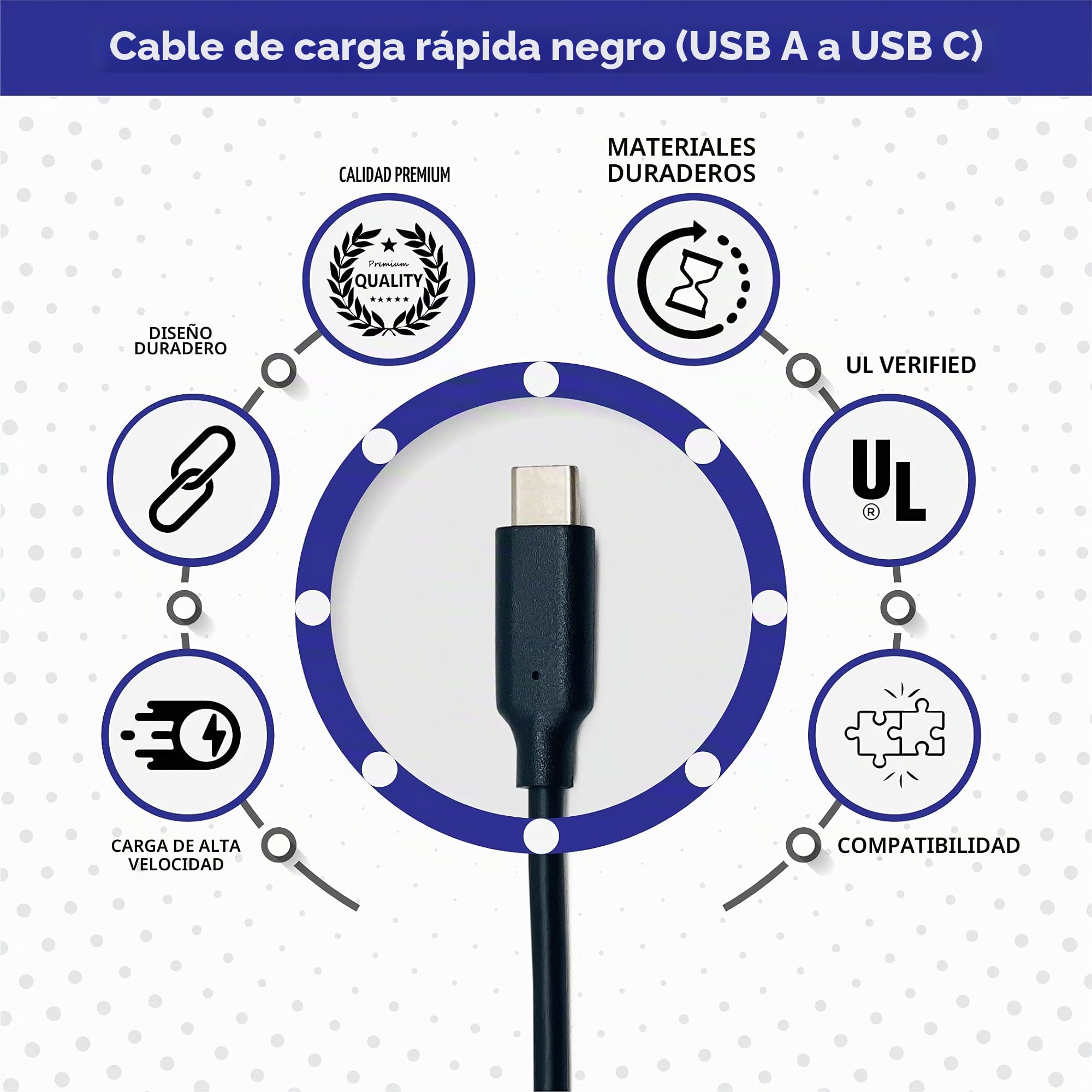 BrightOn Paquete Compatible Con PS5 | Cable Negro 8K HDMI 2.1 HDR 8K @60Hz/4K @120Hz | Ethernet CAT 7 de Súper Alta Velocidad | Carga Rápida USB A a USB C