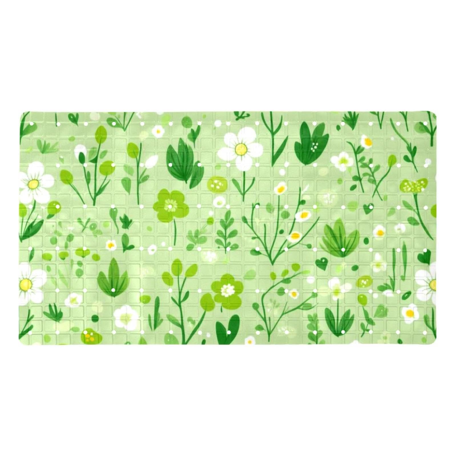 Tapis de bain antidérapant floral pour douche et baignoire familiale
