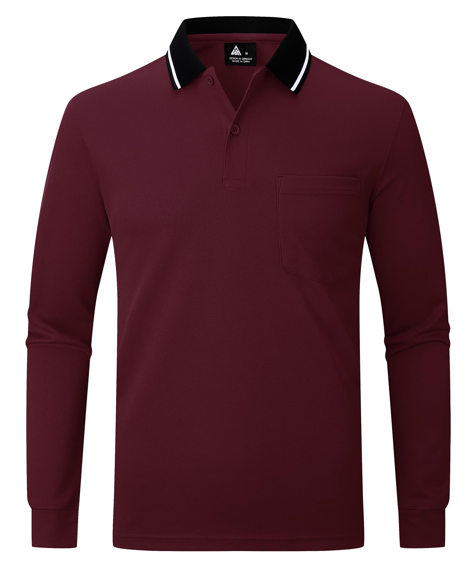 SwissWell 3 Pack Polos Manga Larga Hombre Camiseta Polo Transpirable para Golf, Ligera, para Deportes al Aire Libre y Estilo Casual
