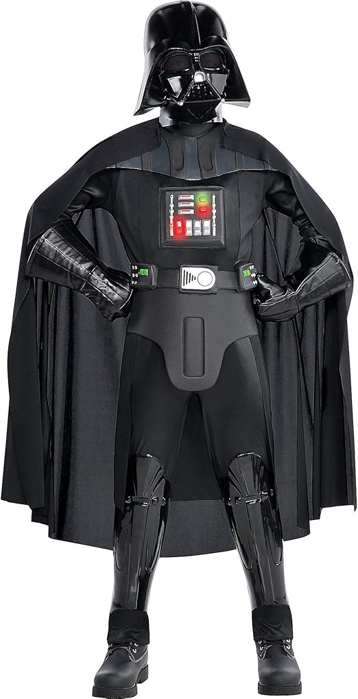 Costumes USA Star Wars Darth Vader Costume Supreme for Boys, Includes a Jumpsuit, a Mask, a Cape