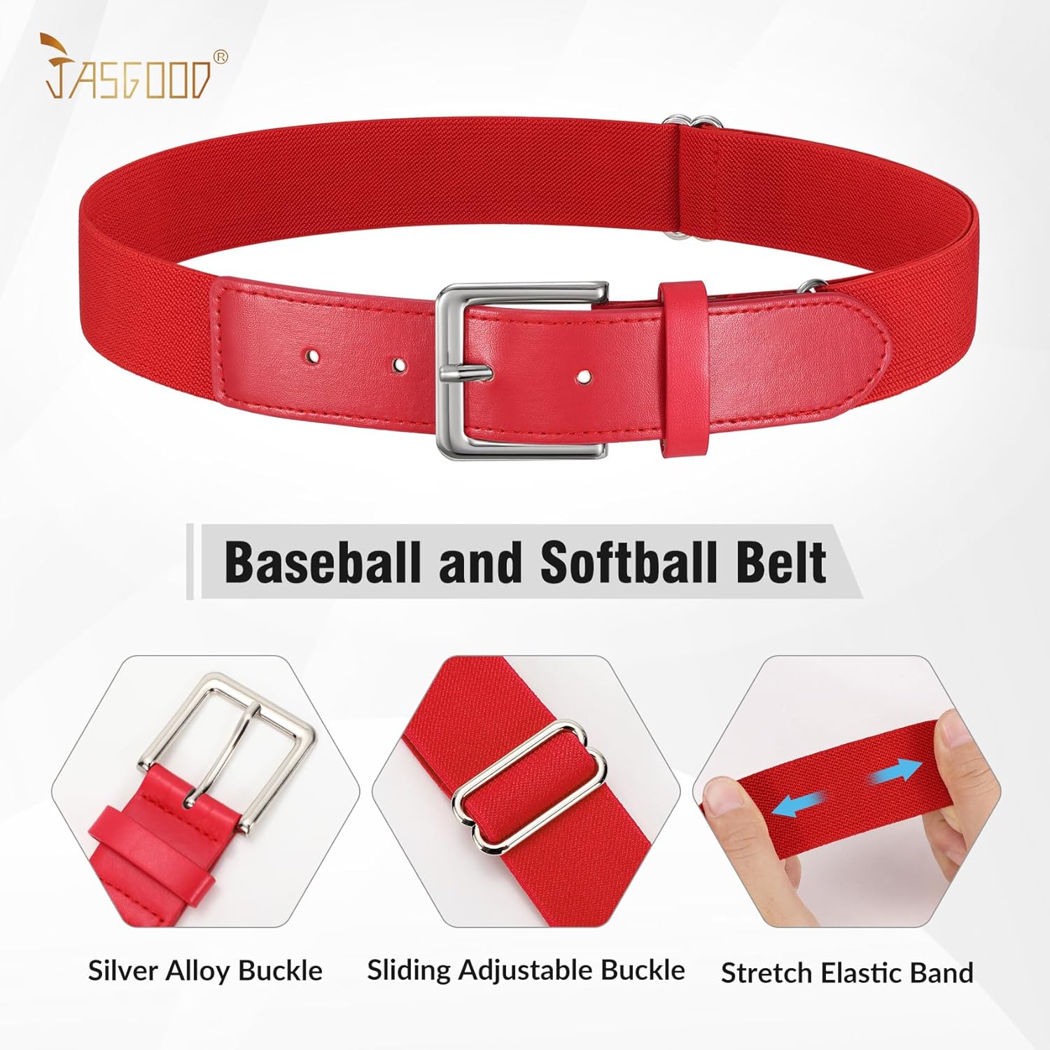 JASGOOD Baseball Socks and Belt Combo Set Softball Socks Adjustable Baseball Belt for Kids Youth Adult - Image 5