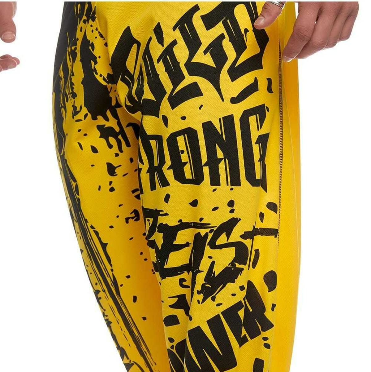 Pantaloni sportivi da uomo con coulisse, larghi, stampati, da palestra, corsa, allenamento, con tasche