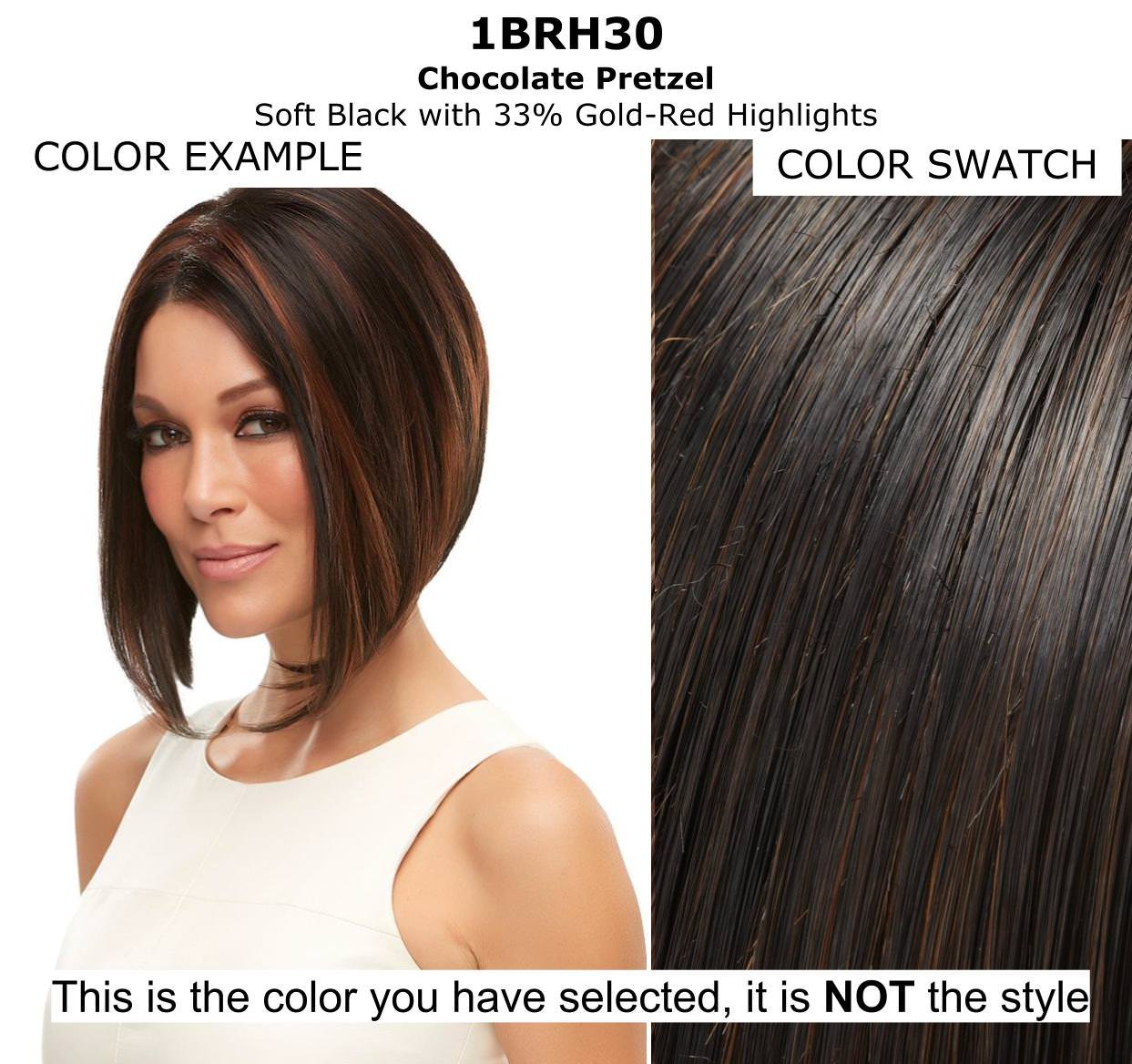 Bundle - 8 items: Kristi Wig by Jon Renau, Christy's Wigs Q & A Booklet, 2oz Travel Size Wig Shampoo, Conditioning Spray, Flexible Spray, HD Smooth, Wide Tooth Comb & Wig Cap - Color: 1BRH30