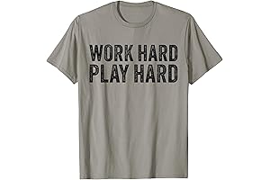 Work Hard Play Hard Funny Sayings Gym Exercise Vintage T-Shirt