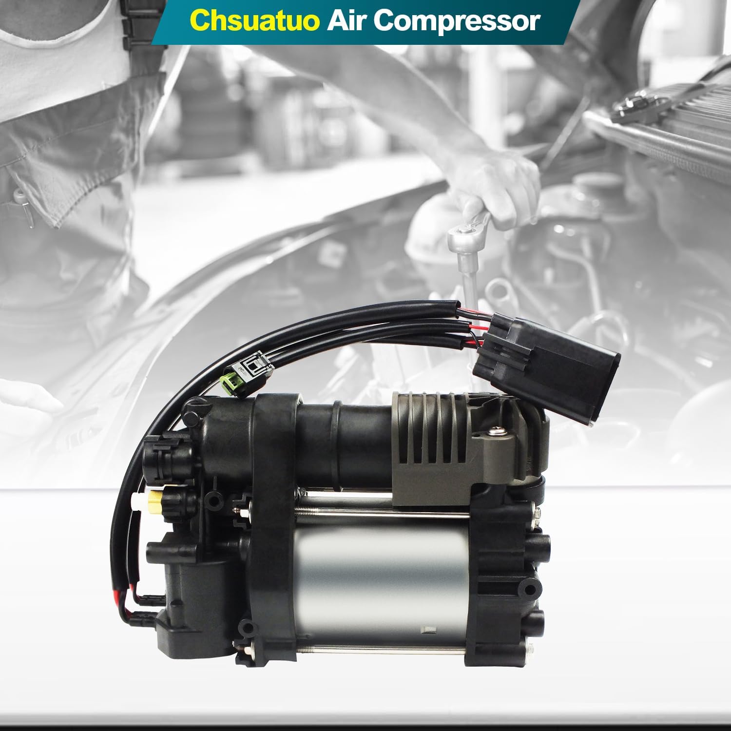Air Suspension Compressor Pump 949-356 for Jeep Grand Cherokee WK2 2011-2016, Dodge Ram 1500 2013-2016, 68041137AE 600640300A 68204387