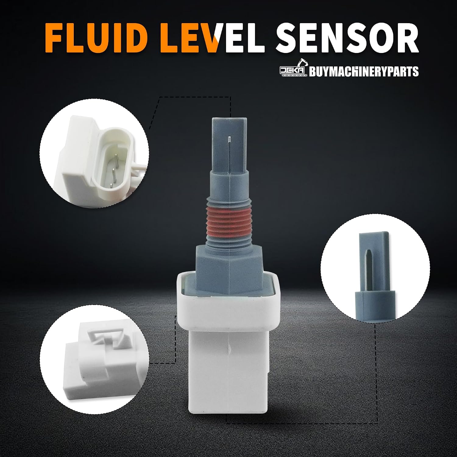 BUYMACHINERYPARTS 2872769 Fluid Level Sensor Compatible with Cummins QSK50 QSK60 Diesel Engine Pbt-Gp30 Construction Machinery Excavator Parts Replacement for 4928568 2872768 （3Pin）