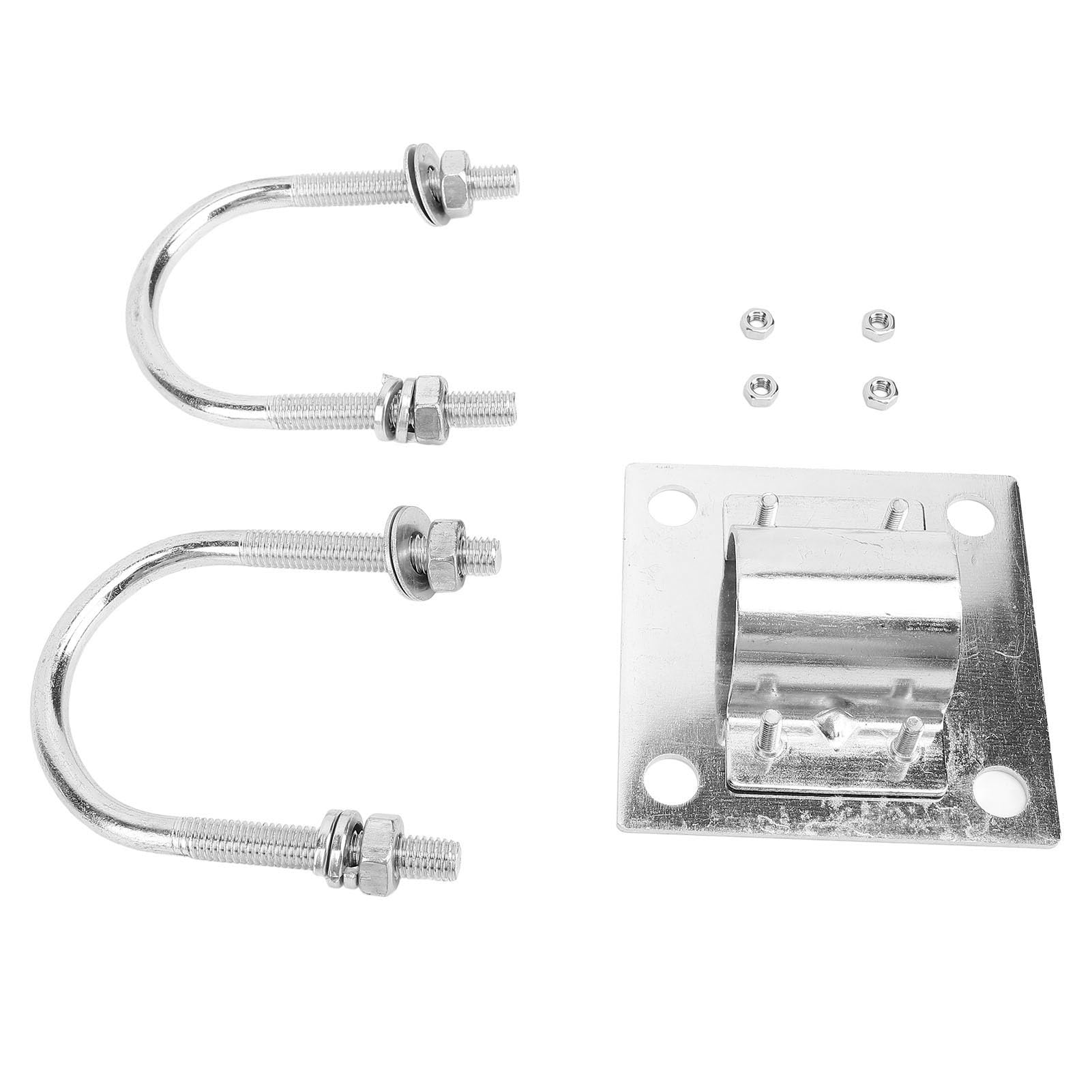 Luqeeg Stainless Steel U Clamp Antenna Mount Bracket for V2 Pipe Adapter, Pole Mount for V2, Mounting Kit, Satellite Dish Mounting Kit
