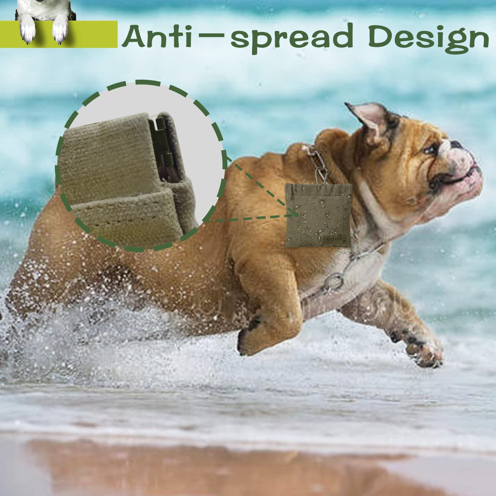 Leckerlistas voor honden, 2 stuks, handsfree hondensnacktas