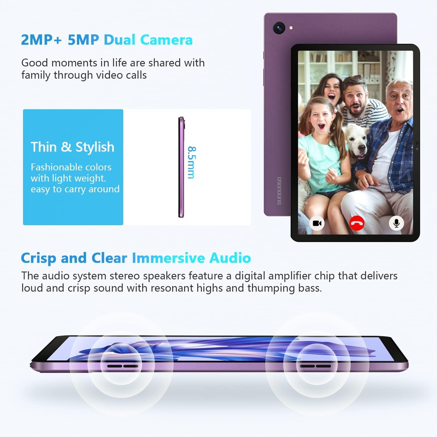 Tablet 10 Pollici Android 12, Tablet in Offerta 4GB RAM (4GB Estensibile) +64GB ROM, 5G/2.4G Dual WiFi, Tablet IPS 8-Core, Dual Caméra, 6000mAh, Tablet con Wifi offerte Bluetooth Netflix Type-C