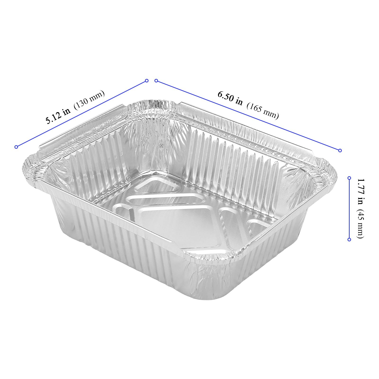 125 Stück Aluschalen mit Deckel 600ml, Alu Grillschalen, Grillschalen Tropfschalen Aluminium für Grill, Backen, Küche