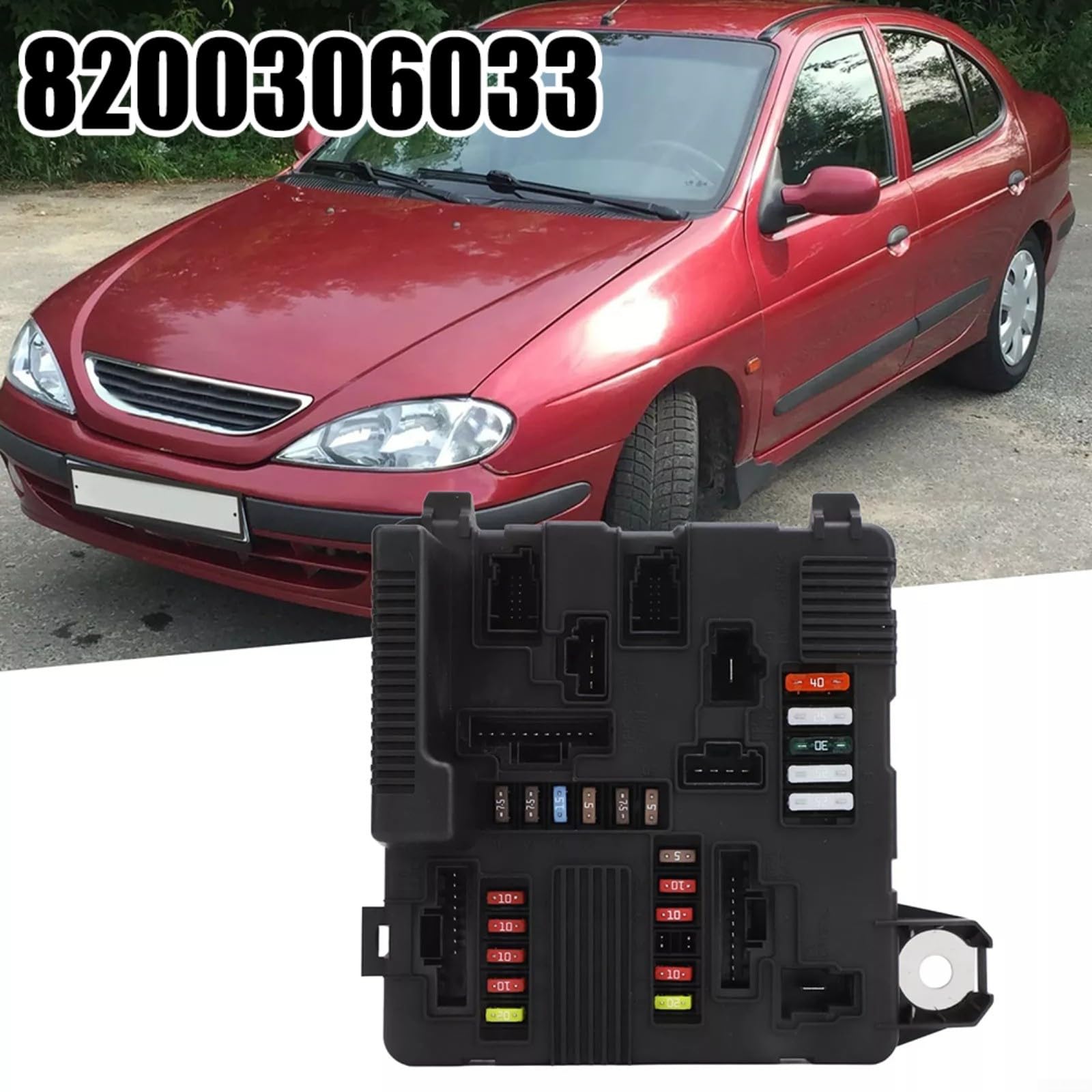 Módulo de caja de fusibles de motor para Renault para MEGANE II 2002-2006, OEM 8200306033 8200306032, pieza de coche de plástico negro para reemplazo de sistemas de carga y arranque