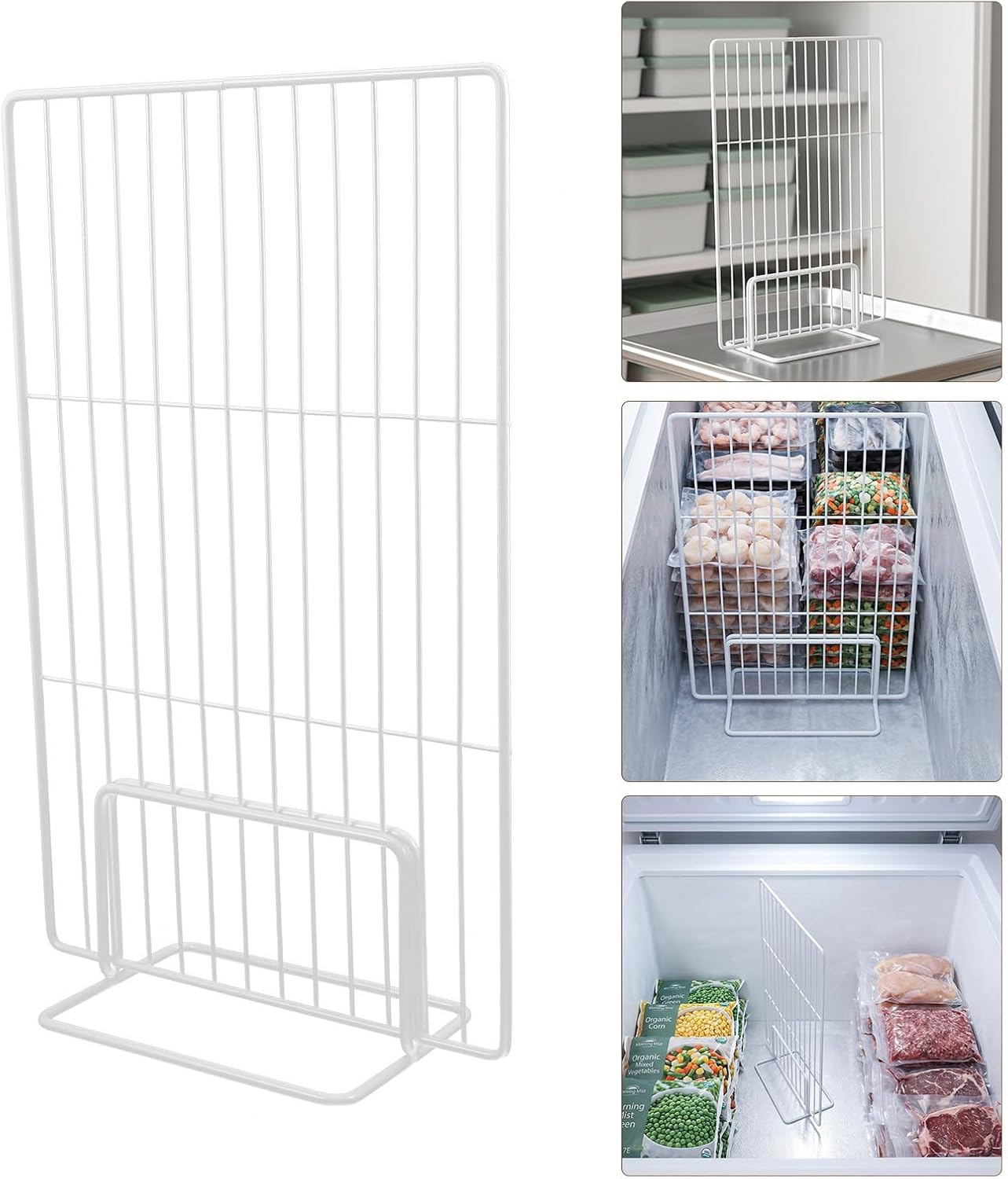Refrigerator Shelf Divider 14x8.7 Inch Iron Freezer Grid