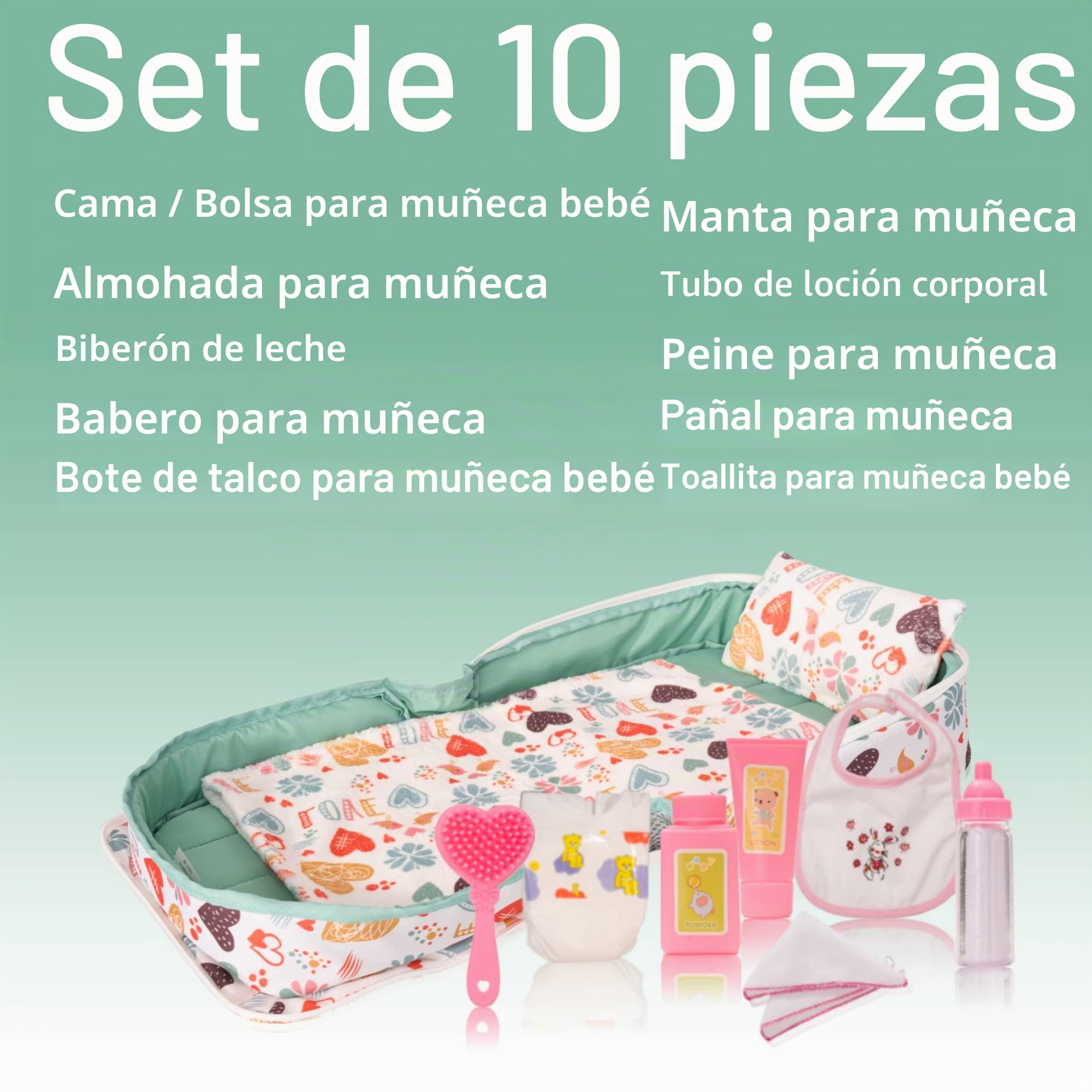HappyVk - Cama de muñeca para bebé, diseño de Amor
