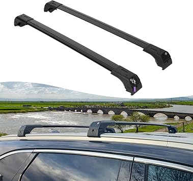 Car Roof Rack Cross Bars For Jaguar F-Pace Suv 2016 Onwards Flush Rails
