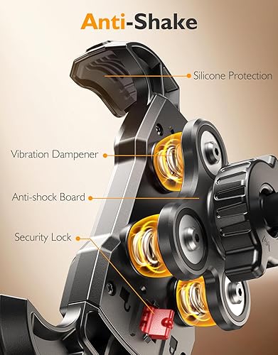 Miniatura 2 de Soporte para teléfono de bicicleta, amortiguador de vibración, sin herramientas, soporte de teléfono para motocicleta, cojín de silicona Soporte de