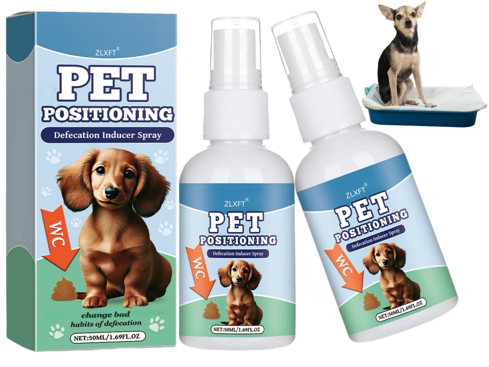 Spray per Addestramento Vasino per Cani,2pcs Spray per Addestramento al Vasino per Animali Domestici,Uso Quotidiano del Cane Liquido di Addestramento Della Toilette,Dog Potty Training Spray