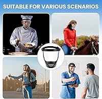 Vista 7 de 6 máscaras protectoras antivaho antipolvo, máscara de cara completa, respirador, cubierta completa con 60 filtros reemplazables para golpear