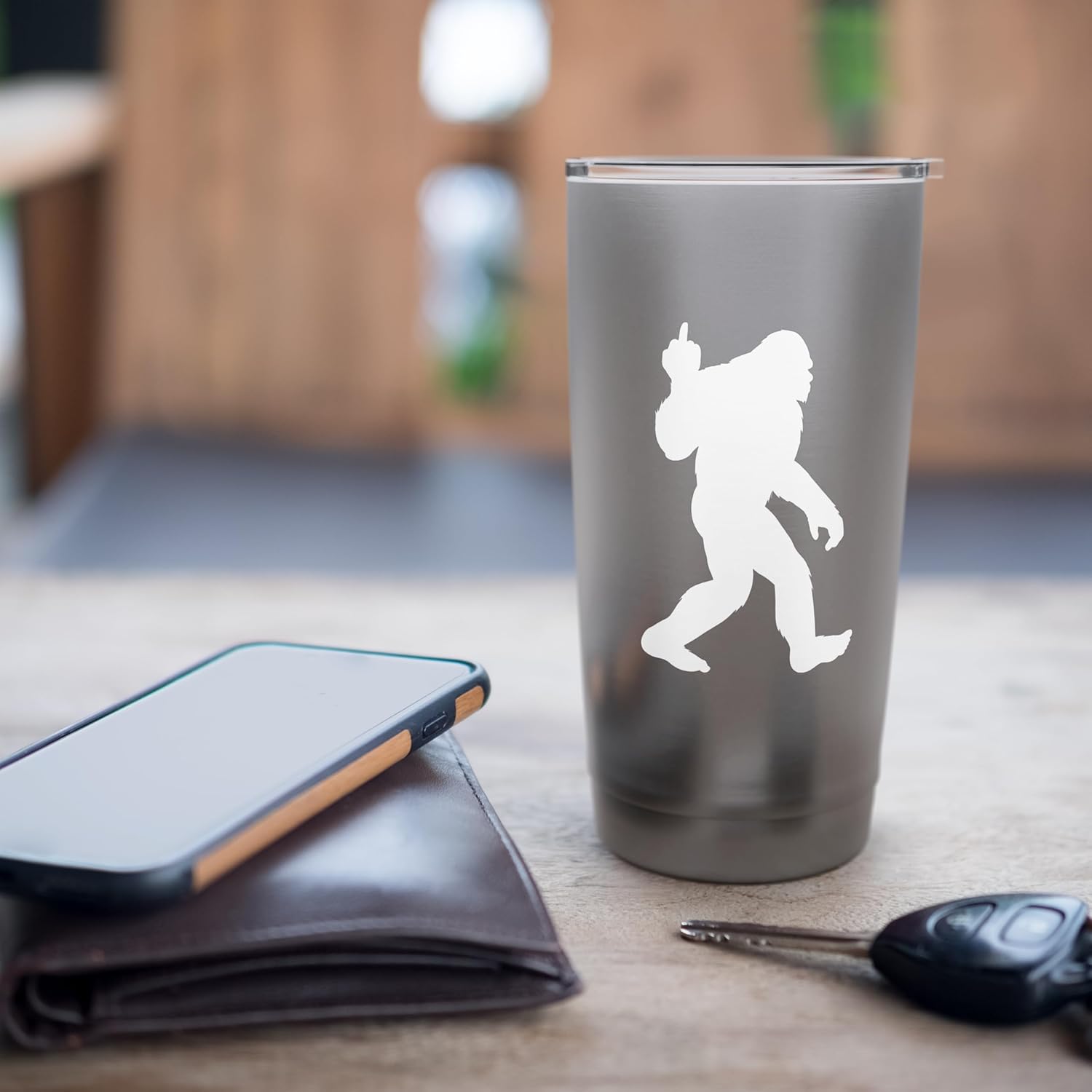 Bigfoot Middle Finger Stainless Steel Insulated Tumbler - Image 7