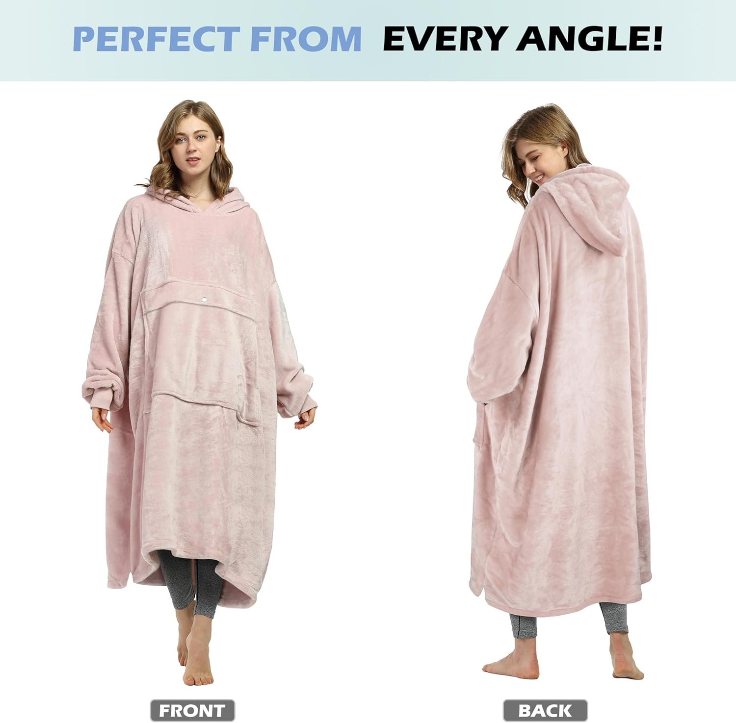 Catalonia Oversized Blanket Hoodie Sweatshirt, Fleece Pullover with Large Front Pocket, for Adults Men Women - Image 6