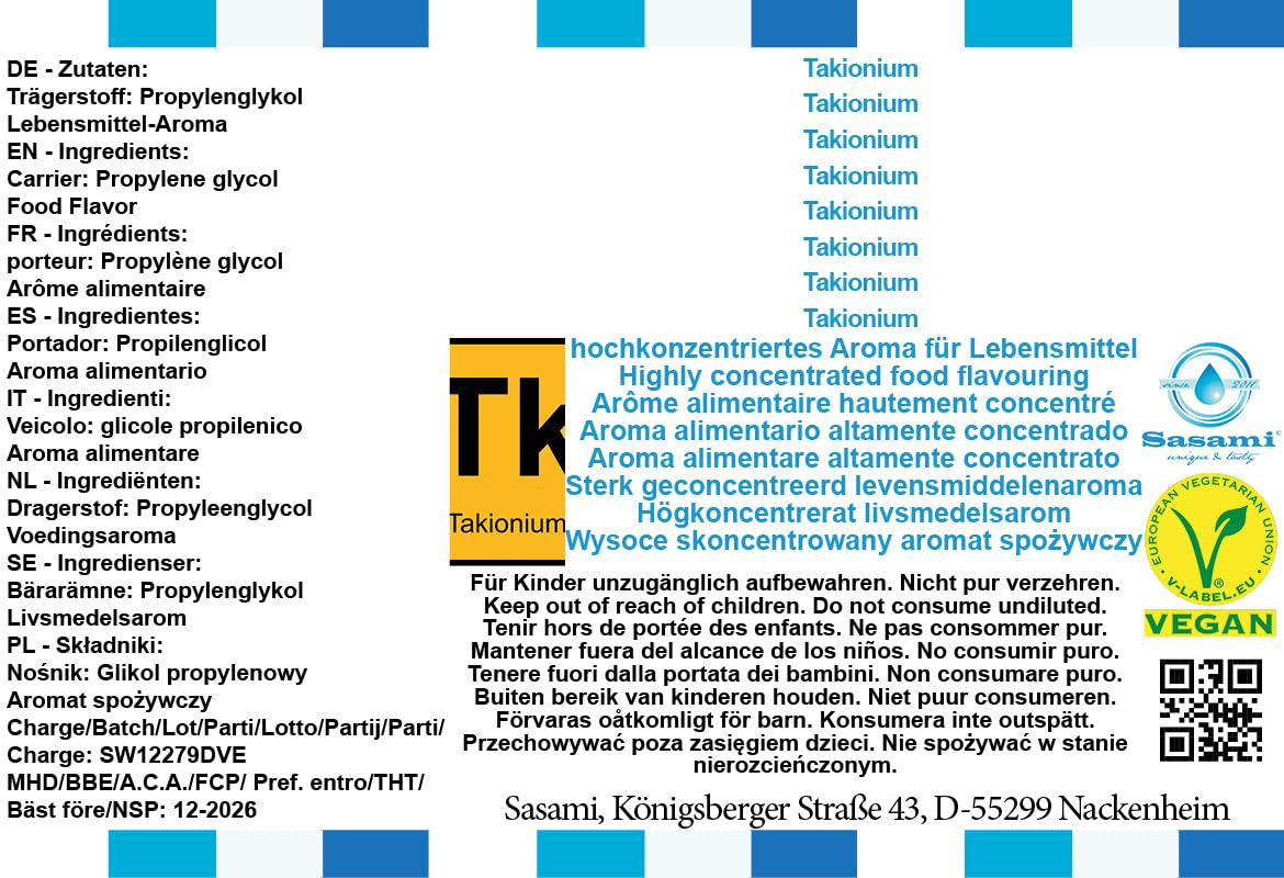 Takionium aromat koncentrat – Wegański – Sasami – 100ml