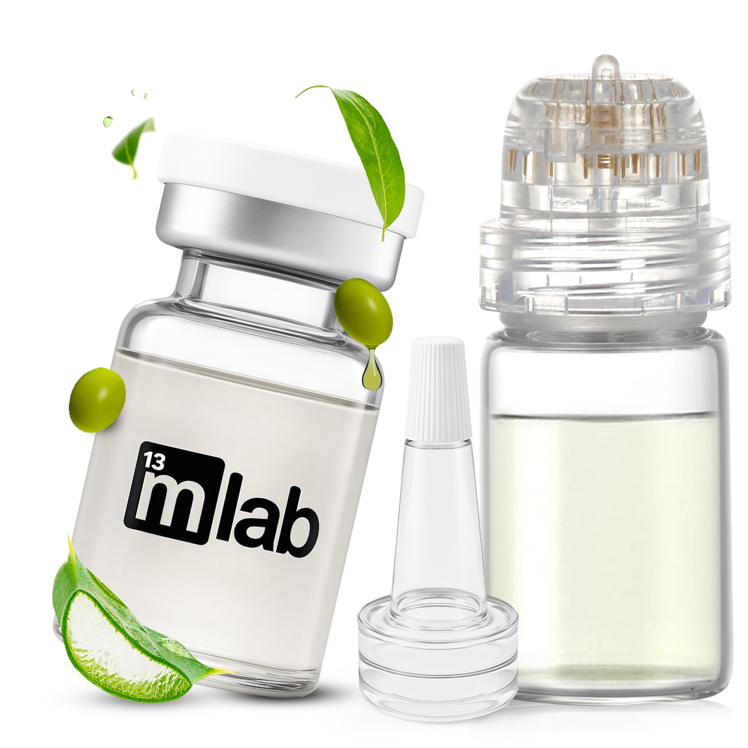 FLexiknee Microrevive Titanium Micro Infusion System for Face - Deep Penetrating, Collagen-Boosting Stamp & Anti-Wrinkle Hyaluronic Acid Serum - At Home Micro Needling Kit for Radiant, Youthful Skin