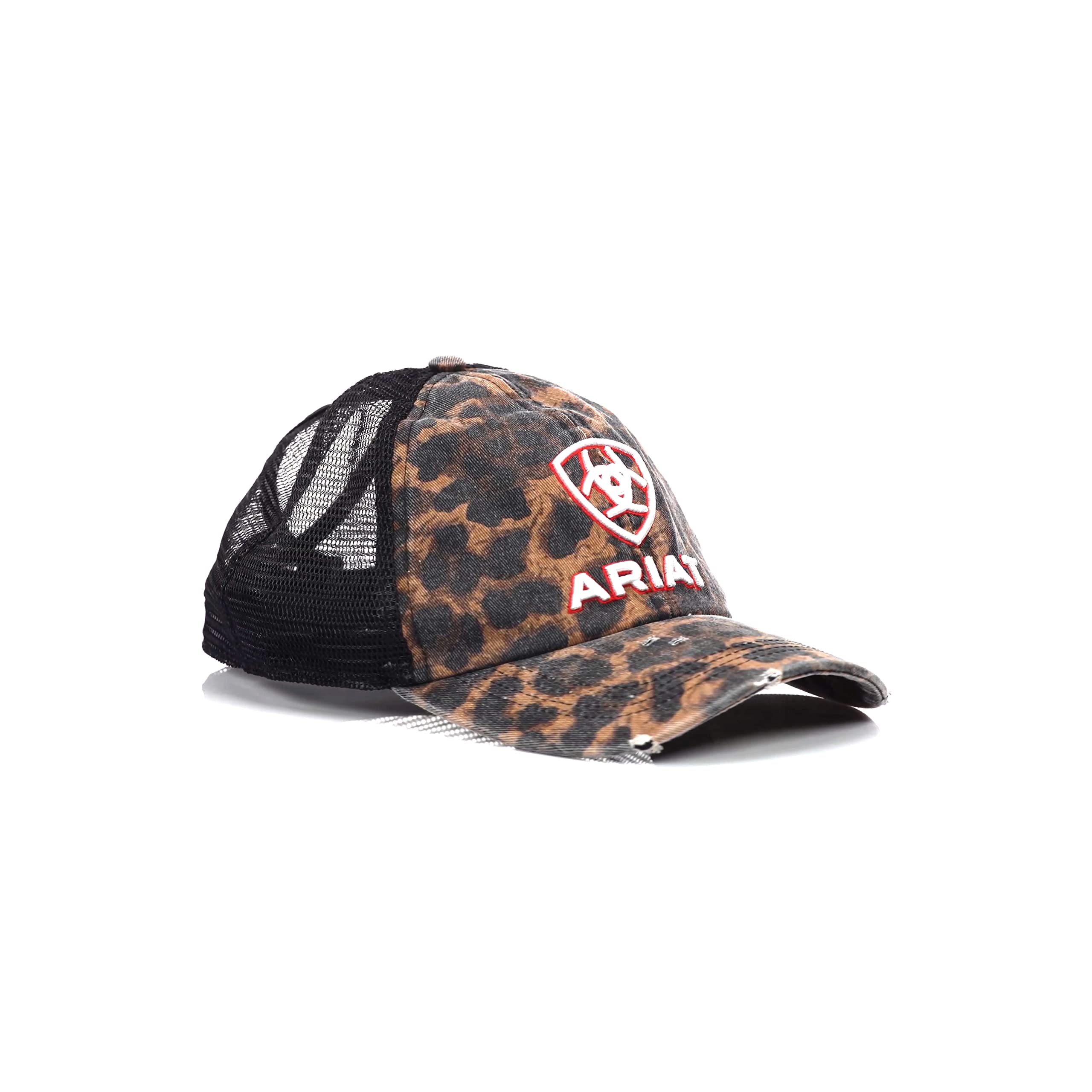 Ariat Casquette Ponyflo léopard Noir avec Fermeture Velcro pour Femme, Motif léopard Noir, Taille Unique