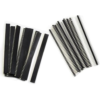 Pack of 50 2.54mm Breakaway Board 40 Pin Connector Header Male and Female Pin Header PCB Soldering Pin Solder Pins Hole Grid Board for Arduino Prototype Shield