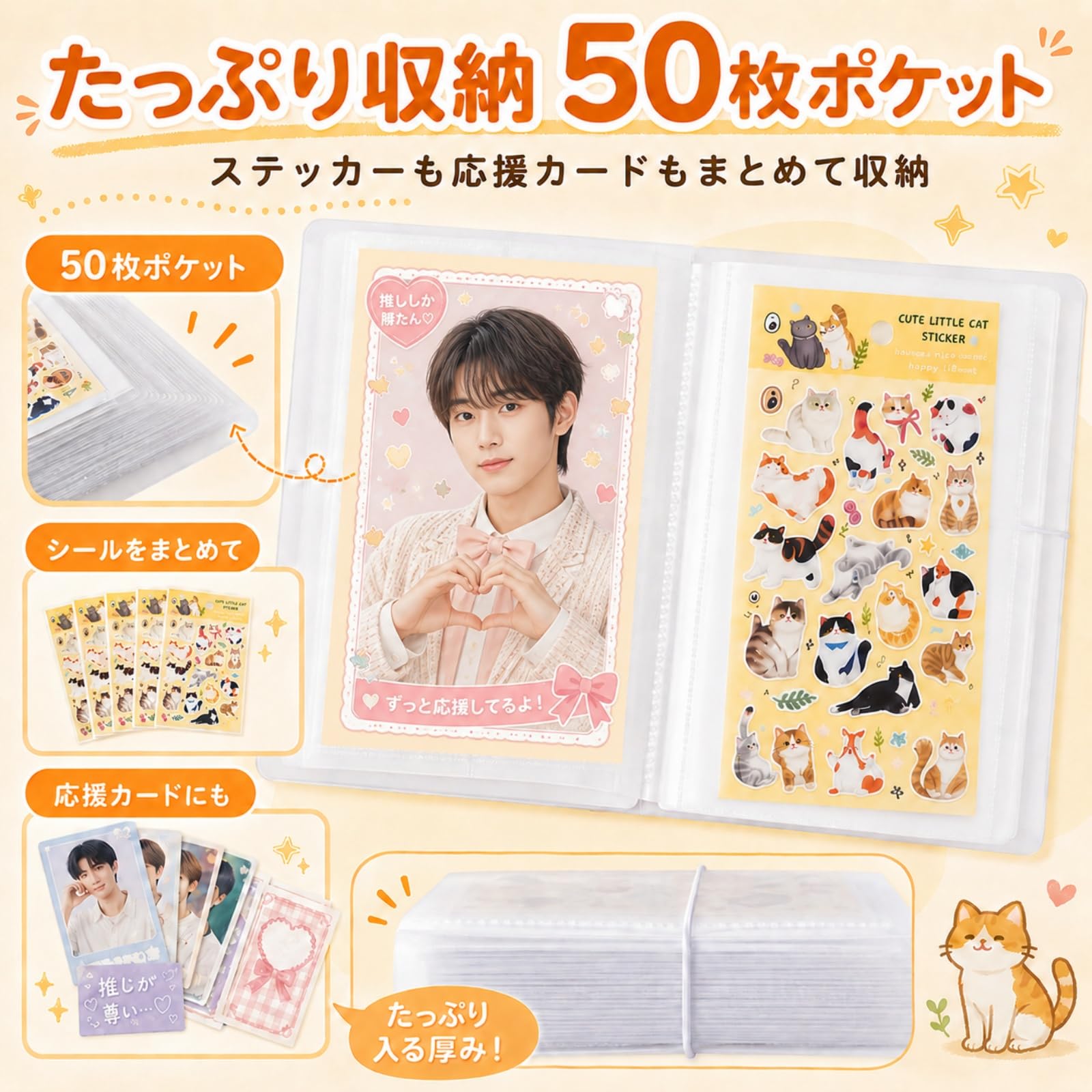 Amazon.co.jp: シール収納ファイル 2冊セット めじるしアクセサリー