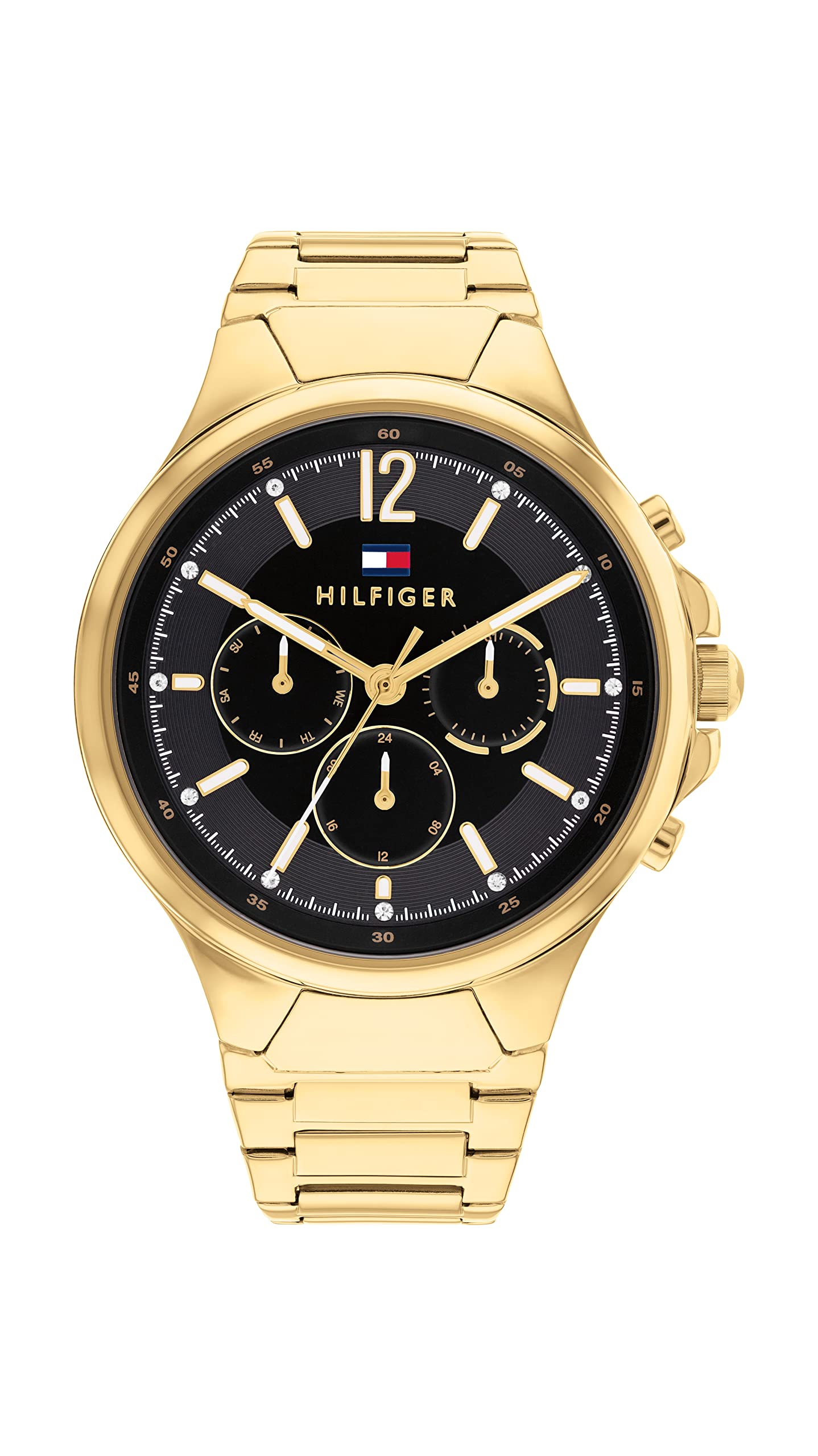 Tommy Hilfiger Reloj Analógico de Cuarzo multifunción para Mujer con Correa en Acero Inoxidable