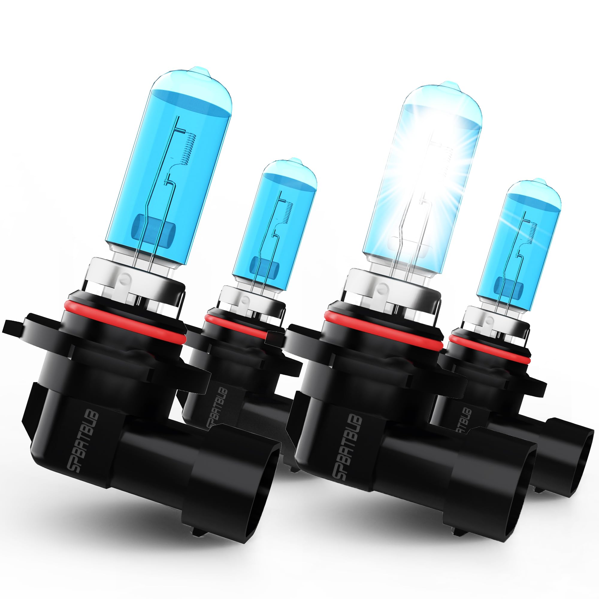 SPBRTBUB Headlight Bulbs Compatible With Chevy Malibu 2016-2018, 9005 High Beam + 9005 Low Beam Halogen Light Bulb Combo, Super Bright 6000K White,