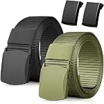 Ceinture de nylon, Hommes militaire tactique Breathable Ceintures, rapide à travers la sécurité de l'aéroport, Buckle en métal + boucle en plastique