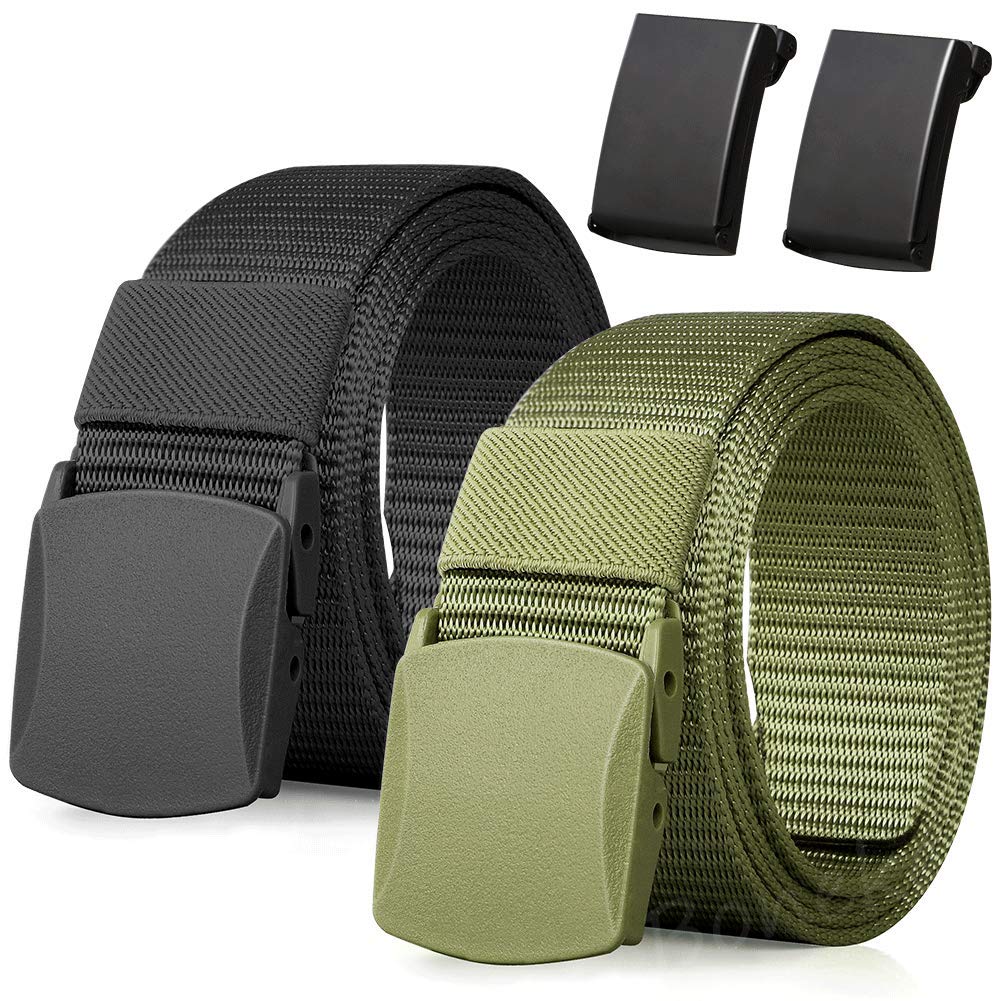 Nylon Belt Men Military Tactical Breathable Belts fast through the airport security Metal Buckle Plastic Buckle