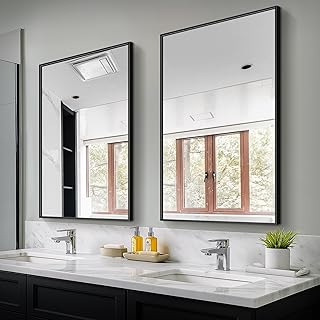 Bathroom Vanity Mirror for Wall, 2 Pack 36" x 24" Metal Framed Rectangular Bathroom