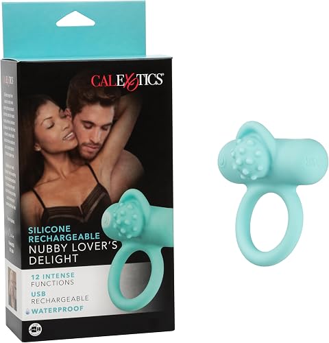 CalExotics Silicone Rechargeable Nubby Lover’s Delight Cock Ring Vibrator for Me