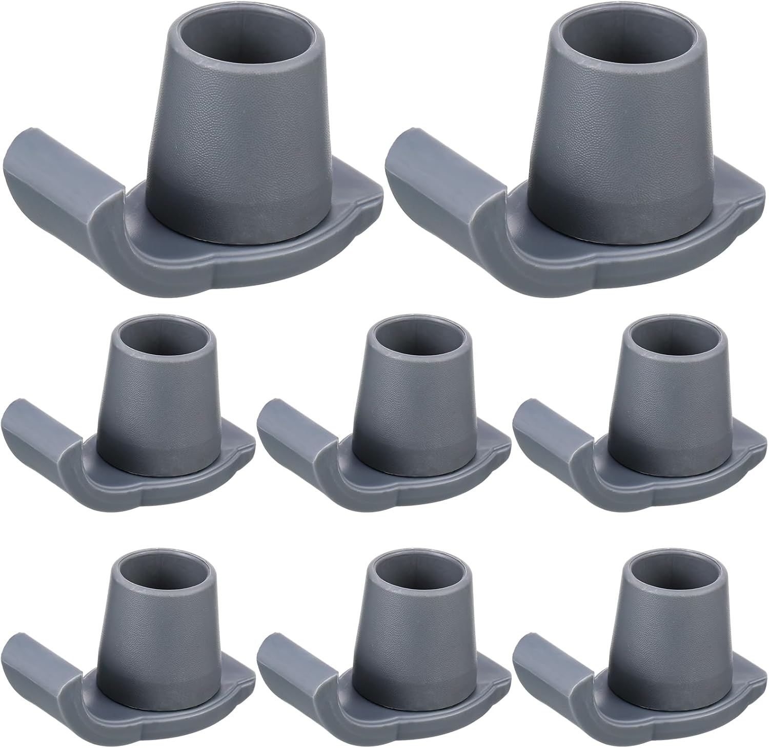 Beeveer 8 Pcs Walker Ski Glides Heavy Duty Coaster Skis Plastic Drive Walker Parts