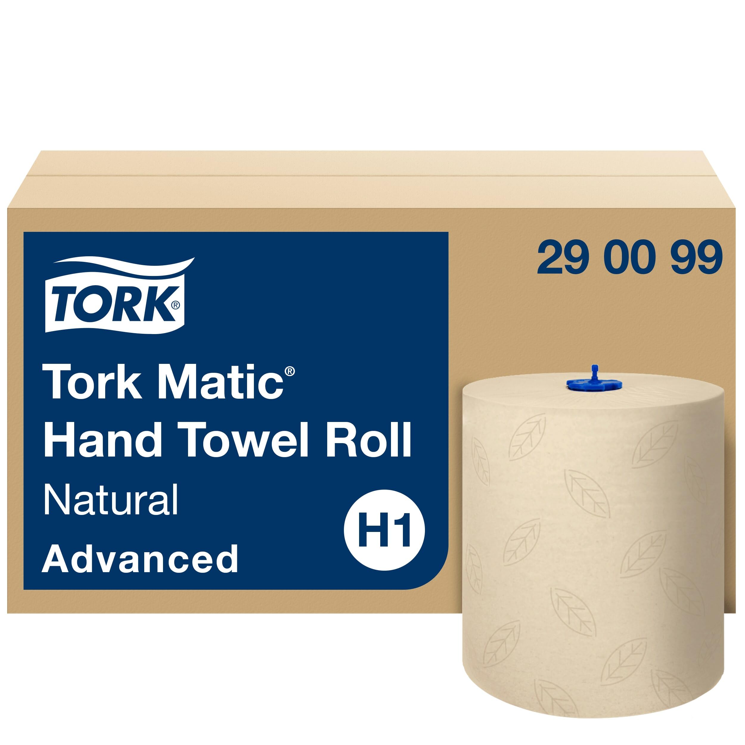 Tork Matic Asciugamani a rotolo Natural H1, Advanced, resistenti agli strappi, 2 veli, 6 rotoli da 150 m, 290099