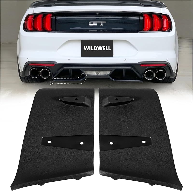 Kit Aero Foil Valance Difusor Traseiro WildWell para Ford Mustang 2018–2023 – 2 unidades