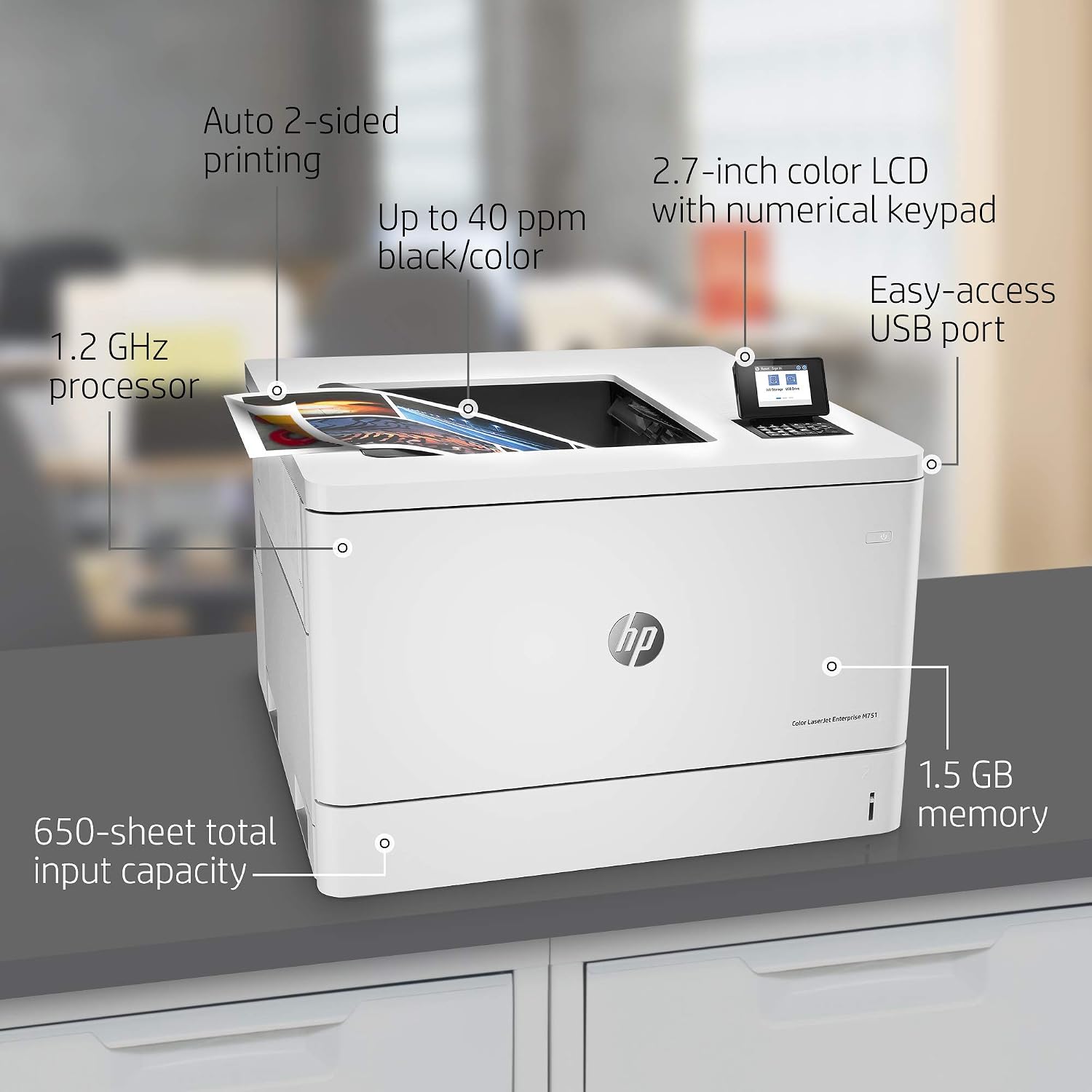 HP Color LaserJet Enterprise M751dn Printer with One-Year T3U44A  Next-Business Day Onsite Warranty Office Products Laser Printers afsaana.com