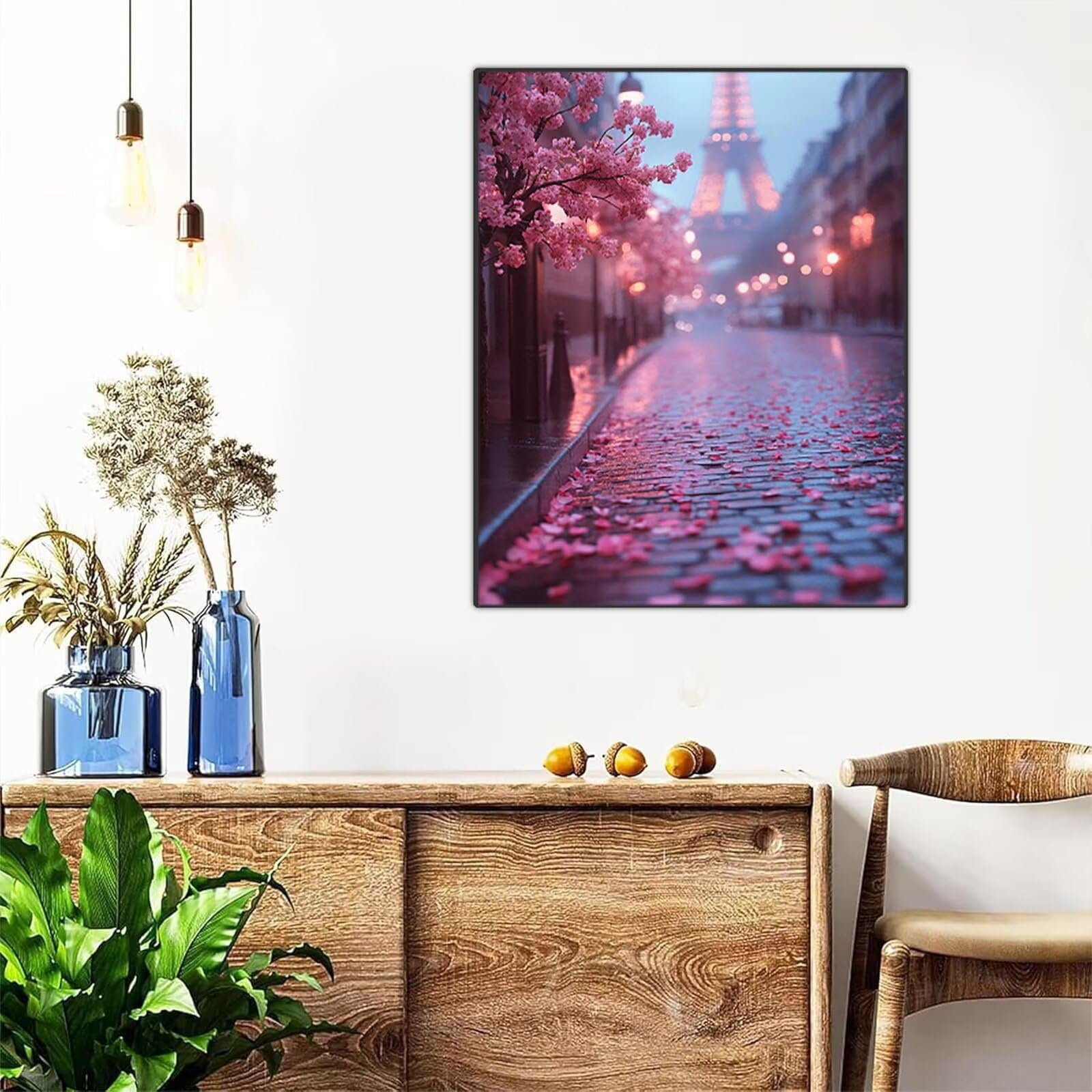 Diamond Painting Torre Eiffel Dipingere con i Numerii 135x100cm ZXSH9651 | Tela per Dipingere Diamantini Punto Croce Vista Streetle Quadro Moderno Soggiorno Desktop Decorazioni Casa Regalo Donna