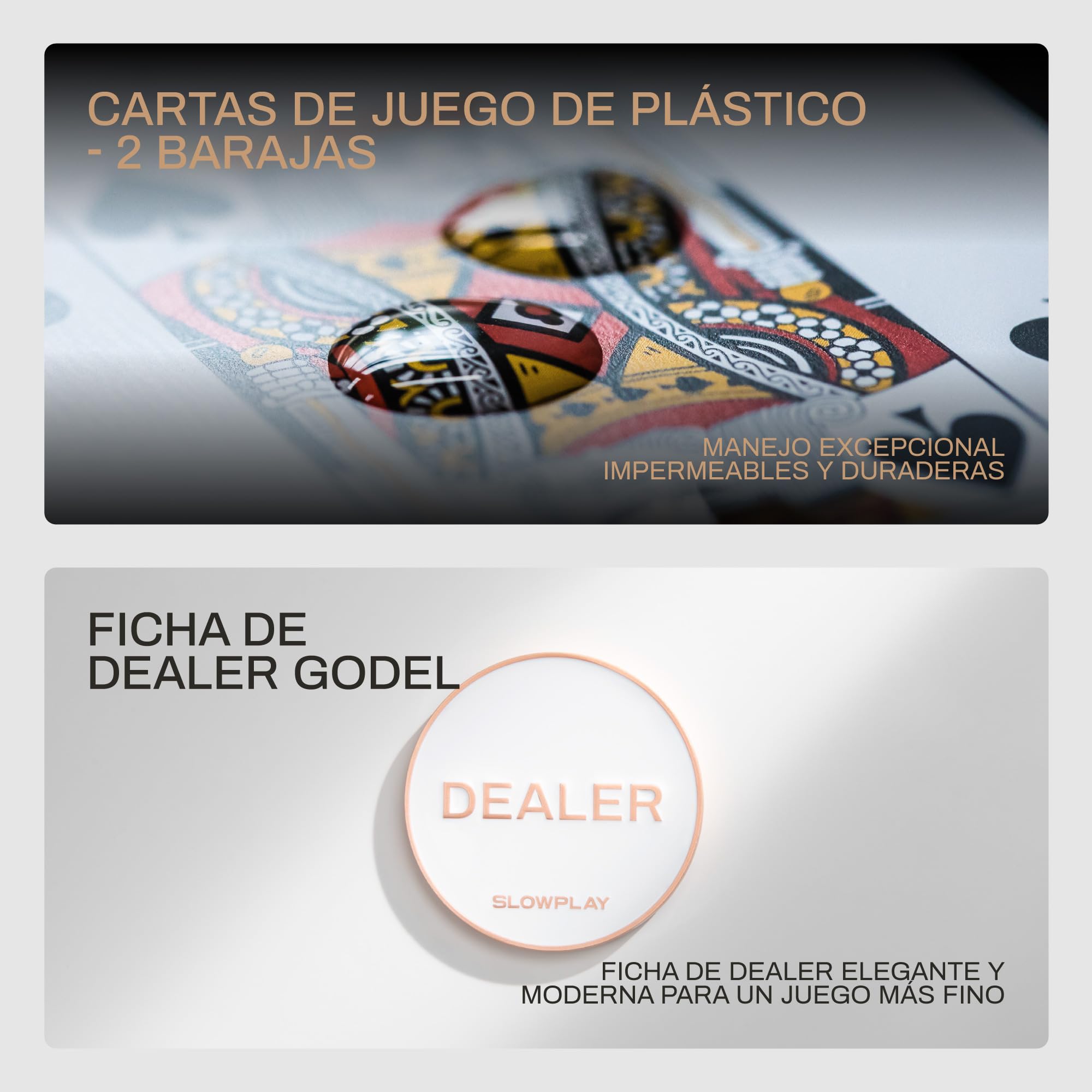SLOWPLAY Godel Juego de fichas de póker de Arcilla 500 Piezas con valores Estuche Carcasa Resistente policarbonato